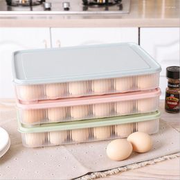 Storage Bottles 24 Grids Egg Box Kitchen Refrigerator Household Preservation Plastic Dumpling Fresh-keeping Case Holder Tools