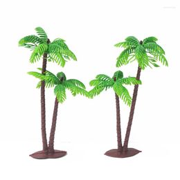 Decorative Flowers 5Pcs Miniature Landscape Model Tree Scene Tropical Coconut Artificia Handmade Architecture Sand