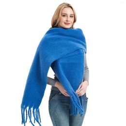 Scarves Autumn And Winter Women's Shawl Long Tassel Beard Thickened Solid Scarf Jh50