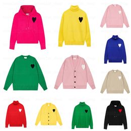 Paris męskie swetry Y2K Bluzy projektant Heart Classic Knitwear Swater Women Candy w kolorze pullover swetra Sweter Cardigan Crew Secon Streetwear