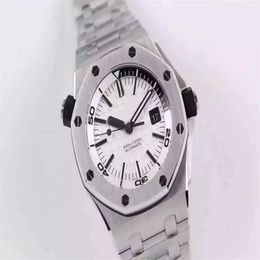 Factory Supplier Luxury wristwatches 42mm Automatic Mechanical White Dial Stainless Steel Mens Men's Watch Watches238D