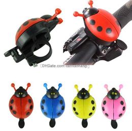 Lovely Kid Beetle Ladybug Ring Bicycle Bell For Cycling Bicycle Bike Ride Horn Alarm Bike Trumpet Horn Free Shipping