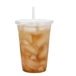accessories 16 Oz Disposable Clear Plastic to Go Cups with Lids and Straws for Ice Coffee,bubble Tea,smoothie,cold Beverage