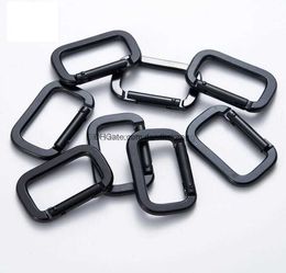 Square Carabiner Ring Keyrings Key Chain Outdoor Sports Camp Snap Clip Hook Keychains Aluminium Metal Stainless Steel Hiking Camping accessary