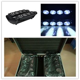 2 pieces with flightcase spider beam white moving beam led spider light 8x10w white led spider light306U