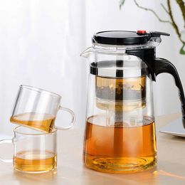 Tools Tea Sets Heat Resistant Glass Teapot Tea Infuser Chinese Kung Fu Tea Set Kettle Coffee Glass Maker Convenient Office Tea Pots