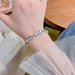 Link Bracelets Fashion Transparent Bead Zircon Bracelet For Women Charm Luxury Adjustable Crystal Girls Fine Jewellery Gift Wholesale