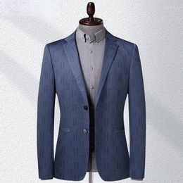Men's Suits Men Spring Autumn Blazer Jacket Business Casual High Quality Party Wedding Clothing Slim Fit Blue Outwear 2023