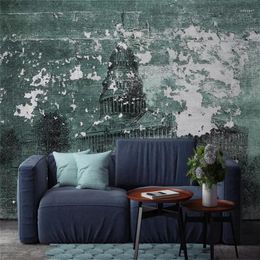 Wallpapers Decorative Wallpaper Series European-style Nostalgic And Dilapidated Wall Construction Background Paper Murals