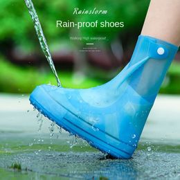 Rain Boots Shoes Cover Men''s Waterproof Proof Antiskid Thick Wearresistant Silicone Glue 230721
