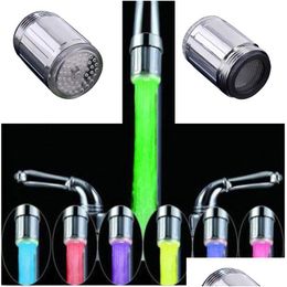 Led Faucet Lights Water Stream Light 7 Colours Changing Glow Change Colour Basin Nozzle Kitchen Bathroom Drop Delivery Home Garden Fau Dhdog