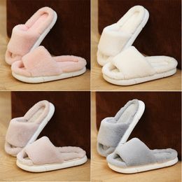 Slippers Women Hair Fashion Net Red Colorful Plush Home Indoor Floor Cotton Mop Women size 36-45