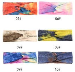 Womens Headbands Headwraps Tie Dye Turban Hairbands Fashion Hair Accessories Running Headband Sports HairBand yoga exercise sweat bands