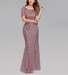 Dresses 2022 New Size Elegant Saudi Arabia Ever Pretty Mermaid Sequined Lace Appliques Mermaid Long Dress Party Gown
