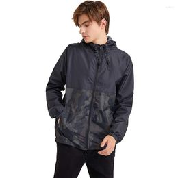 Men's Jackets DINOGREY Camping Hiking Jacket Men Autumn Outdoor Sports Coats Climbing Trekking Windbreaker Travel Waterproof Black