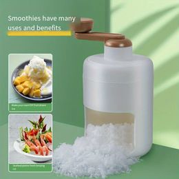 1pc Ice Shaver Machine Snow Cone Machine Premium Portable Ice Crusher Manual Crushed Ice Crusher Shaver With Ice Bowl