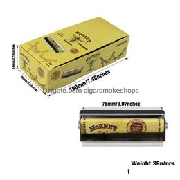 Other Smoking Accessories Accessory 78Mm Roll Hine Portable Metal Cigarette Rolling Tray Tobacco Bong Dab Rig Drop Delivery Home Gar Dhbev