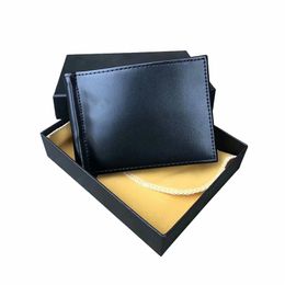 designer Mens Wallet luxury Leather Wallets Business Men Purse European style card holder with Black Box Dust Bag190G