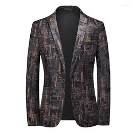 Men's Suits Blazer Plaid Casual High Quality Suit Jacket Coat Formal Elegant And Luxury 2023 Business Male D80