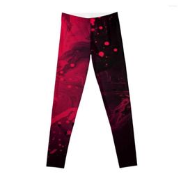 Active Pants Neon Red And Dark Black Leggings Sports Woman Legins For Women