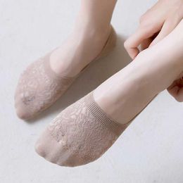 Women Socks Boat Women's Invisible Anti-slip Anti-fall Spring And Summer Thin Section Pure Cotton Mesh Shallow Mouth