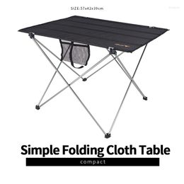 Camp Furniture Cloth Covered Outdoor Folding Table Camping Small Portable Picnic Ultralight Aluminium Alloy Self-driving Barbecue