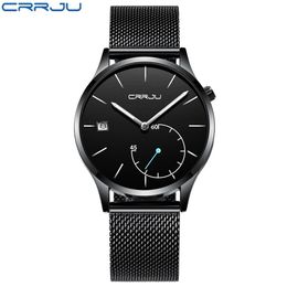 CRRJU Unique Design Men Women Unisex Brand Wristwatches Sports Leather Quartz Creative Casual Fashion Watches Relogio Feminino2185