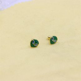 Stud Earrings ZFSILVER Cute Fashion Sterling S925 Silver Girl Green Mask Screw Ball Earring For Women Charm Jewellery Accessories Gift