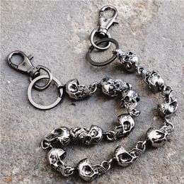 Metal 3 Layers Screw Ring Rock Punk Key Chains Clip Hip Hop Jewellery Pants KeyChain Wallet Chain209z