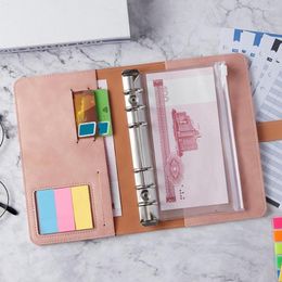 Leather Budget Binder Notebook Cash Envelopes System Set With Pockets For Money Budgets Saving Organiser Gift