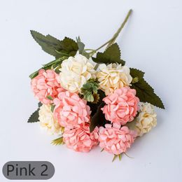 Decorative Flowers 1Pcs/bundle Hydrangeaflower Ball Silk Artificial For Wedding Decor Bridal Flores Home Accessories Fake Plants