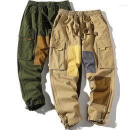 Men's Pants Men Clothing 2023 Multi-pocket Design Overalls Korean Version Of The Trend Leggings Contrast Youth Casual