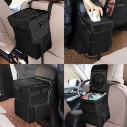 Interior Accessories Home Outdoor Car Waterproof Foldable Trash Box Leather Chair Back Storage Vehicle Bin