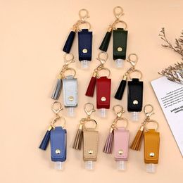 Liquid Soap Dispenser 30ml Hand Sanitizer Bottle Case Mini Hands Hydroalcoholic Gel PU Leather Keychain Wholesale