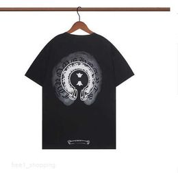 Classics Mens t Shirts Heart High Quality Brand Crew Neck Chromes Short Sleeves Tops Tees Ch T-shirts Sweater Casual Horseshoe Sanskrit Cross Print Tnkb 4 3BLM