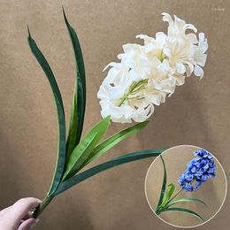 Decorative Flowers Hyacinth Simulation Flower Violet Flying Swallow Grass Handmade Nordic Home Pography Decoration Props