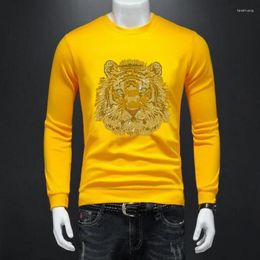 Men's Hoodies 2023 Men High Quality Designer Rhinestone Man T-shirts Brand Tops 001