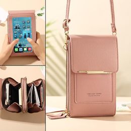 Wallets Touch Screen Mobile Phone Bag Women Shoulder Bag Wallet Diagonal Bag Coin Purse Crossbody Bags for Women Mini Bag for Iphone