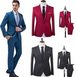 Men Wedding Suit Male Blazers Slim Fit Suits For Men Costume Business Formal Party Formal Work Wear Suits Jacket Pants284o