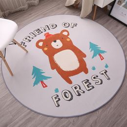 Circular Carpet Mat Swivel Chair Computer Cushion Basket Cradle Cushion Bedside Carpet For Children's Bedroom Living Room Flo272m