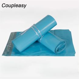 100Pcs Lot Light Blue Poly Mailer Waterproof Mailing Bags High Quality Bags Mailer Self Seal Plastic Envelope 2 Sizes236s