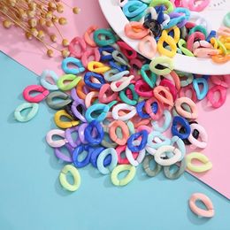 Beads Acrylic 17x23mm Colourful Flat Twist Oval Open Ring Connector Link Chain For Jewellery Making Components Bag Strap DIY