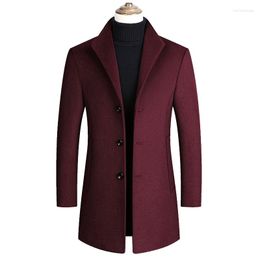 Men's Jackets 2023 Men Wool Blends Coats Autumn Winter Solid Color High Quality Jacket Luxurious Brand Clothing