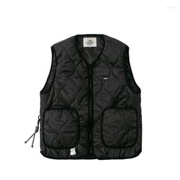 Men's Vests Autumn And Winter Lightweight Rhombus Cotton-Padded Waistcoat Baseball Jacket Loose Vest