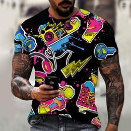 Men's T Shirts Trendy Men Anime Printing Fashion 3d Digital Clothing European And American Casual