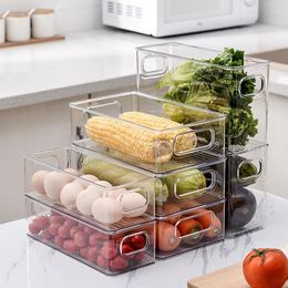 Storage Bottles ZT1008 Plastic Preservation Box Transparent Refrigerator Fruit And Vegetable Freezing Kitchen