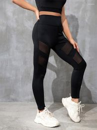 Women's Leggings Push Up Fitness Sports Black Pants High Waist Workout Mesh Ladies Clothes Yoga Leggins Seamless Gym