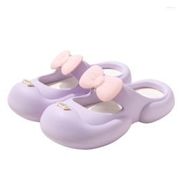 Slippers Bow Princess Summer Ladies Slides Femme Shoes EVA Non-slip Soles Home Outdoor Beach Adult Sandals For Women Flip Flops