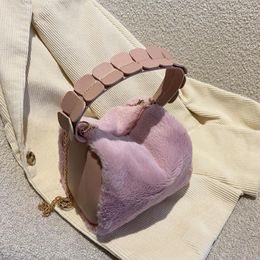 Evening Bags 2023 Women Plush Mini Handbags Autumn And Winter Shoulder Fashion Chain Crossbody Female Casual Elegant Warm