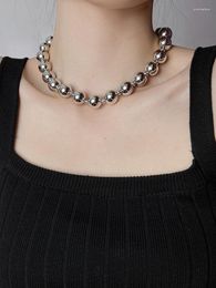 Choker Trendy Metal Neck Chain Exquisite Beaded Necklace For Women Delicate Charm Jewelry Vintage Necklaces Jewellery